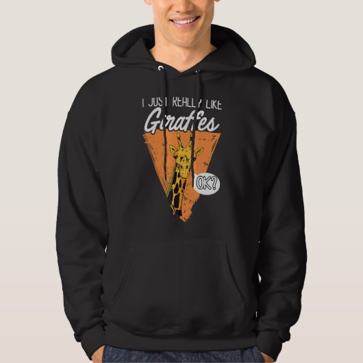 Veste À Capuche J'Aime Vraiment Les Giraffes Ok (Devant)