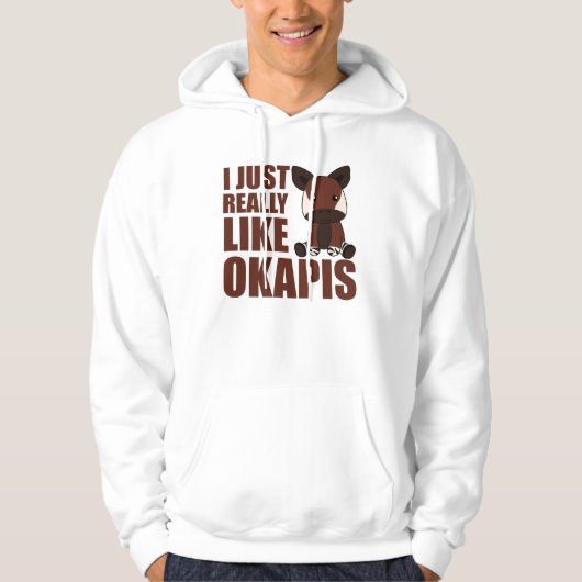 Veste À Capuche J'aime vraiment Okapi's mignon Okapi (Devant)
