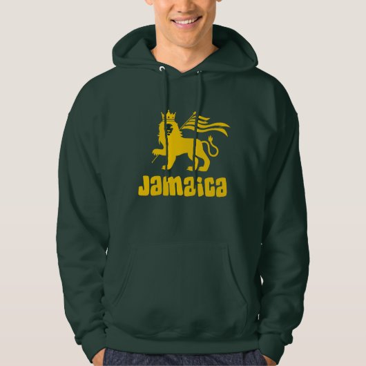 Veste À Capuche Jamaïque Rasta Lion (Devant)
