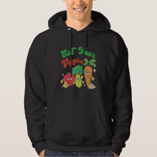 Veste À Capuche Jardin Rétro Légumes Disant Agriculteur Heureux