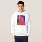 Veste À Capuche Jaune bleu violet moderne design graphique (Devant entier)