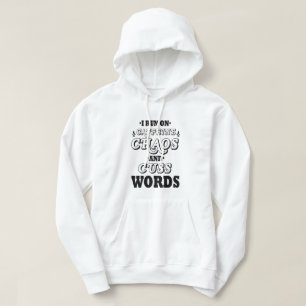 VESTE À CAPUCHE JE COURS SUR CAFFEINE CHAOS ET CUSS WORDS