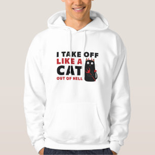 Veste À Capuche Je Décolle Comme Un Chat En Enfer