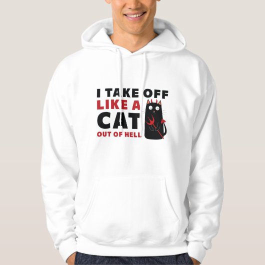 Veste À Capuche Je Décolle Comme Un Chat En Enfer (Devant)
