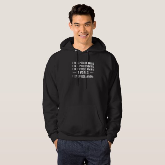 Veste À Capuche Je déteste Programmation Coding Developer Coder Pr (Devant entier)