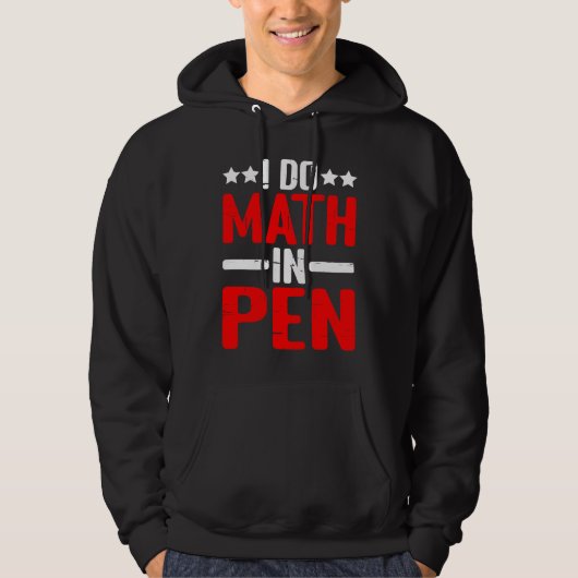 Veste À Capuche Je fais des maths au stylo (Devant)