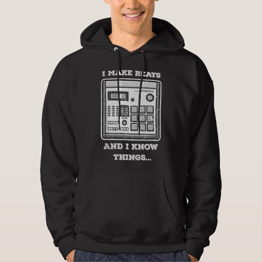 Veste À Capuche Je fais des rythmes Machine à rythmes Mème pour la (Devant)