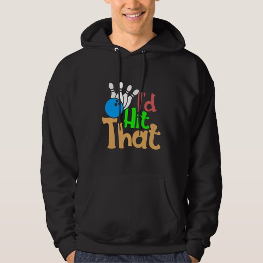 Veste À Capuche Je frapperais ce bowling drôle tendance (Devant)