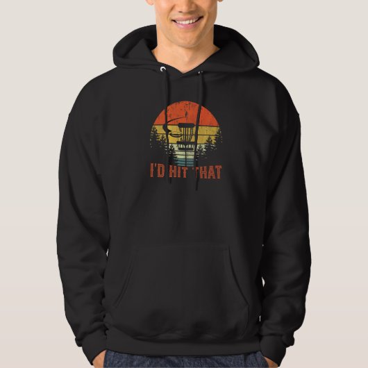 Veste À Capuche Je frapperais ce disque Golf Retro Frisbee Disque (Devant)