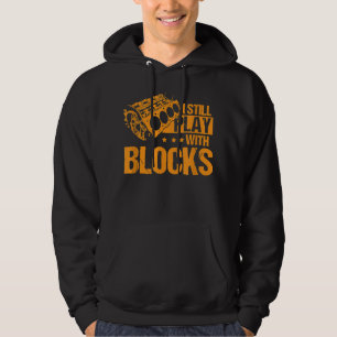 Veste À Capuche Je joue encore avec des blocs rétro vintage