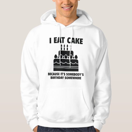 Veste À Capuche Je Mange Du Gâteau (Devant)
