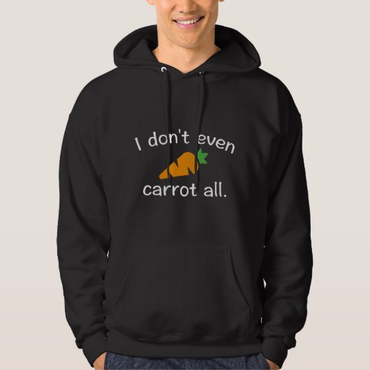 Veste À Capuche Je m'en fiche même pas des carottes (Devant)