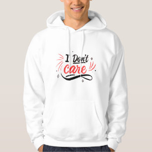 Veste À Capuche Je M'en Fous Casquette Minimaliste Sarcasique Pass