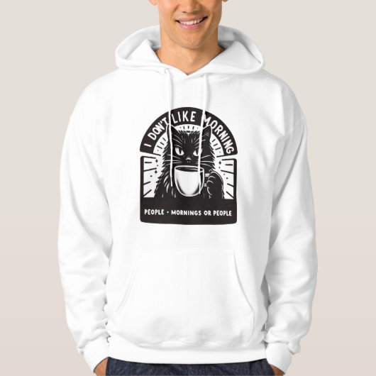 Veste À Capuche Je n'aime pas le matin (Devant)