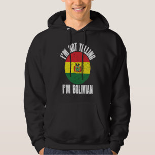 Veste À Capuche Je ne crie pas, je suis Bolivien Rétro en détresse