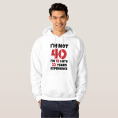Veste À Capuche Je ne suis pas 40 (Devant entier)