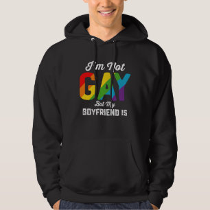 Veste À Capuche Je ne suis pas gay mais mon petit ami est drôle Fi