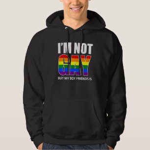 Veste À Capuche Je ne suis pas gay mais mon petit ami l'est Drap