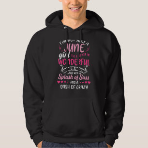 Veste À Capuche Je ne suis pas juste un Juin Fille Splash de Sassy