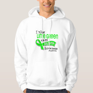 Veste À Capuche Je porte la maladie de Lyme de fille du vert de