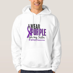 Veste À Capuche Je porte le pourpre pour ma épilepsie de la soeur