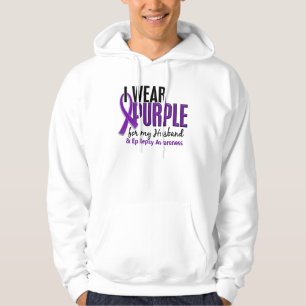 Veste À Capuche Je porte le pourpre pour ma épilepsie du mari 10