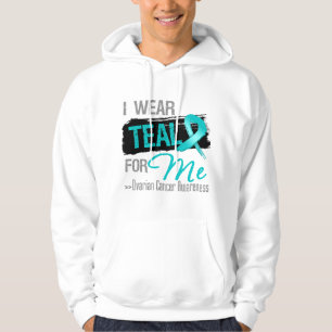 Veste À Capuche Je porte le ruban turquoise pour moi - Cancer