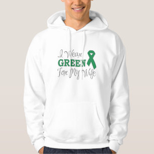 Veste À Capuche Je porte le vert pour mon épouse (le ruban vert d