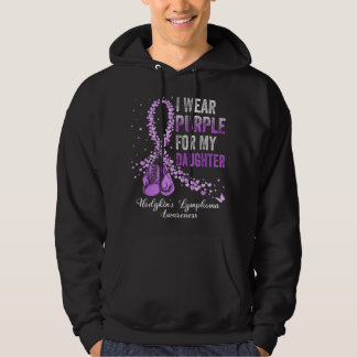 Veste À Capuche Je porte le violet pour le lymphome de ma fille Ho