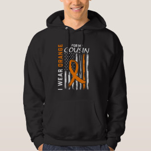 Veste À Capuche Je porte orange pour la sensibilisation à la sclér