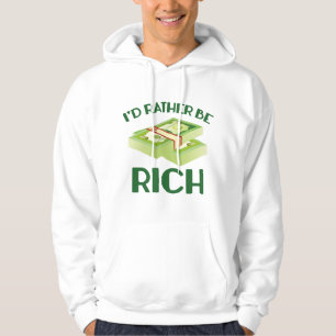 Veste À Capuche Je Préférerais Être Riche