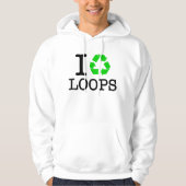 Veste À Capuche Je recycle des boucles (Devant)