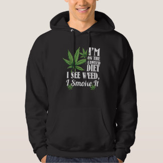Veste À Capuche Je suis au régime d'algues Je vois de l'herbe Je l