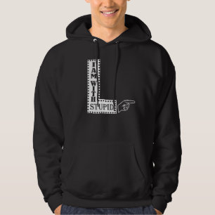 Veste À Capuche Je suis avec un point stupide droit