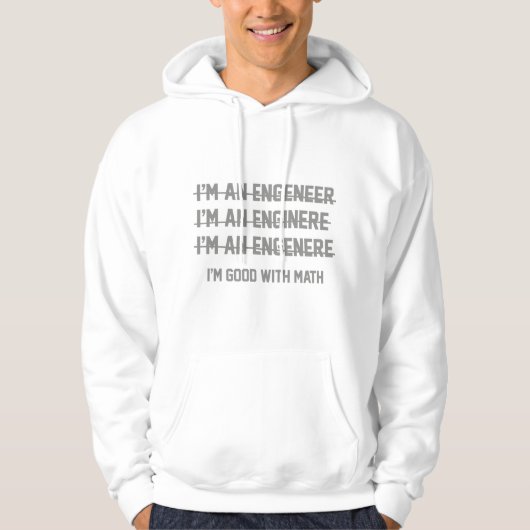 Veste À Capuche Je suis bon avec les maths (Devant)