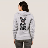 Veste À Capuche Je suis Cool Boston Terrier (Dos entier)