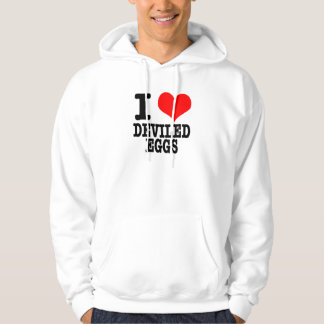 VESTE À CAPUCHE JE SUIS FAN (AMOUREUX) DES ŒUFS DURS MAYONNAISE