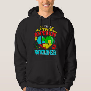 Veste À Capuche Je Suis Fier Autisme Souder Puzzle Coeur Autiste S