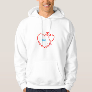 Veste À Capuche Je suis Infirmière Stethoscope Coeur Personnalisé