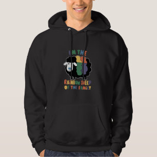 Veste À Capuche Je suis le mouton arc-en-ciel de la famille LGBTQ