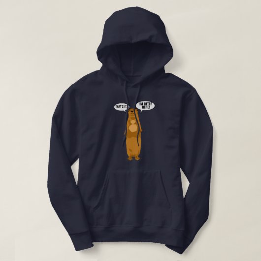 Veste À Capuche Je suis loutre ici (Design devant)