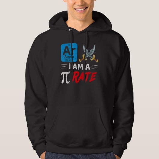 Veste À Capuche Je Suis Pi Rate Pi Day Math (Devant)