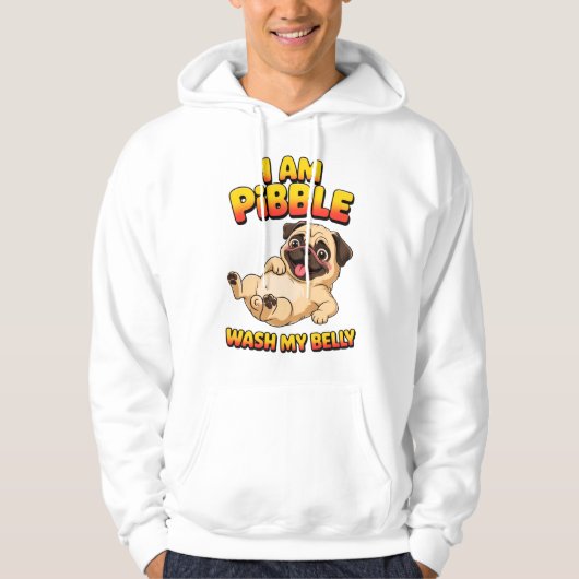Veste À Capuche Je Suis Pibble Lavez Mon Ventre (Devant)