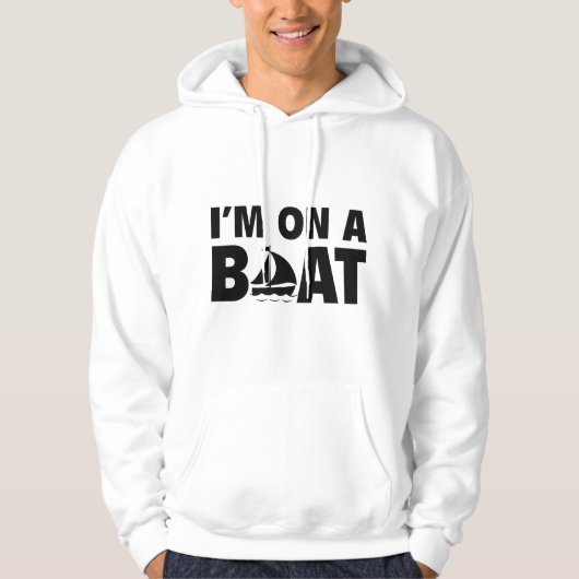 Veste À Capuche Je suis sur un bateau (Devant)
