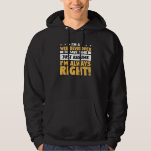 Veste À Capuche Je suis un développeur Web pour gagner du temps, j