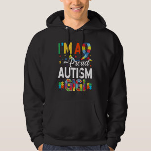 Veste À Capuche Je suis un Gigi fière de l'autisme pour la Journée