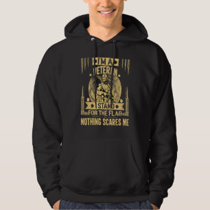 Veste À Capuche Je suis un vétéran Je me tiens pour le drapeau Rie