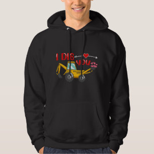 Veste À Capuche Je t'ai creusé Backhoe Valentine