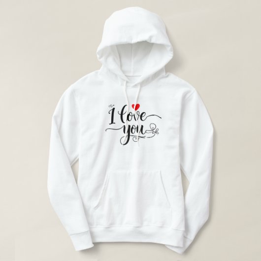 Veste À Capuche Je t'aime (Design devant)