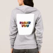 VESTE À CAPUCHE "JE T'AIME." (Dos)